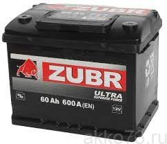 Аккумулятор 6СТ-60 ZUBR Ultra прям. пол