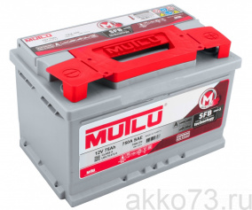 Аккумулятор 6СТ-75 MUTLU SFB обр.пол. L3.75.072.A